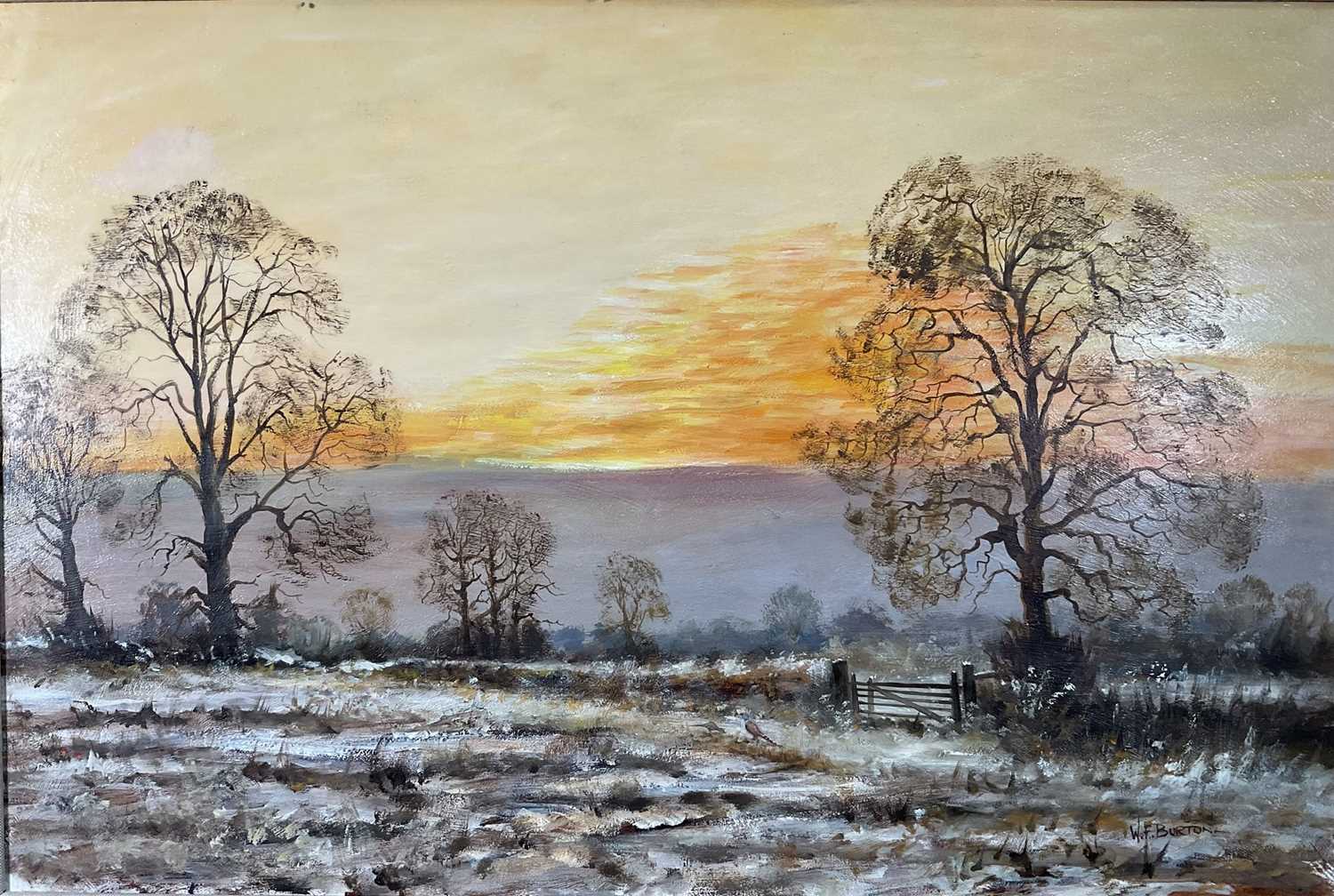 Lot 37 - Bill Burton (W.F. Burton, 1907-1995) oil on board - 'A Crisp Morning', signed, 49cm x 75cm, framed