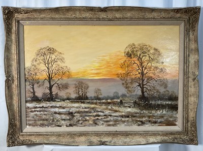 Lot 37 - Bill Burton (W.F. Burton, 1907-1995) oil on board - 'A Crisp Morning', signed, 49cm x 75cm, framed