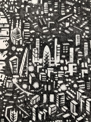Lot 59 - John Duffin (b. 1965) etching - Thames, signed titled and numbered 4/150, 75cm x 56cm, unframed