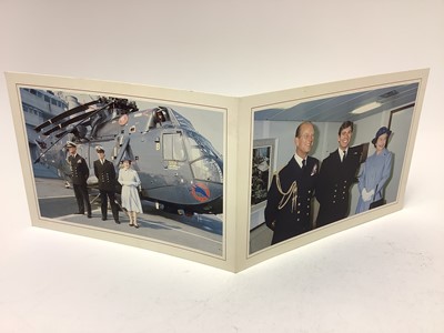 Lot 73 - H.M. Queen Elizabeth II and H.R.H. The Duke of Edinburgh, signed 1982 Christmas card with gilt embossed Royal cyphers to the interior, photograph to the cover of The Queen, Prince Philip and Pri...