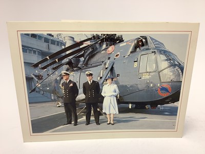 Lot 73 - H.M. Queen Elizabeth II and H.R.H. The Duke of Edinburgh, signed 1982 Christmas card with gilt embossed Royal cyphers to the interior, photograph to the cover of The Queen, Prince Philip and Pri...