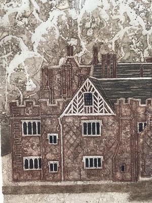 Lot 76 - Valerie Thornton (1931-1991) signed limited edition etching and aquatint - Compton Wynyates, 6/70, dated '72, in glazed frame, 48cm x 70cm