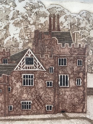 Lot 76 - Valerie Thornton (1931-1991) signed limited edition etching and aquatint - Compton Wynyates, 6/70, dated '72, in glazed frame, 48cm x 70cm