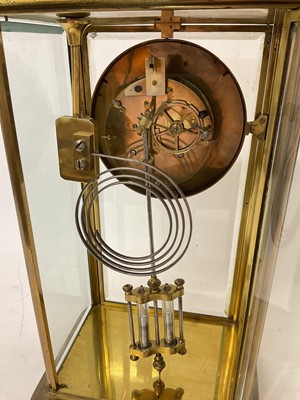 Lot 734 - Edwardian Four glass mantel clock
