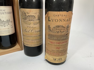 Lot 13 - Wine, five bottles, Chateau Bel Orme 1966, Chateau Lyonnat 1967, Chateau Godeau 1990, Chateau Larrivet Haut Briton 1995 and Blane-fume-de-Pouilly 1996