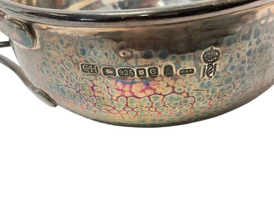 Lot 278 - Contemporary silver Guild of Handicraft silver porringer and spoon in the Arts & Crafts style