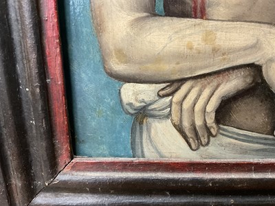 Lot 803 - Interesting early, probably 16th century Continental oil on panel, Ecce Homo