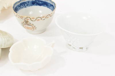 Lot 71 - Group of Chinese porcelain, including an early celadon pot and cover, blanc de chine libation cups, etc