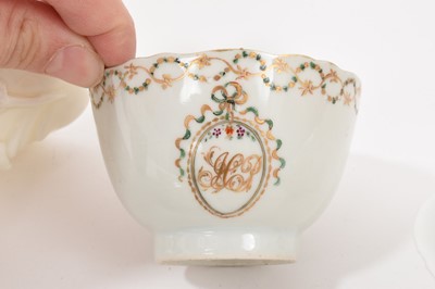 Lot 71 - Group of Chinese porcelain, including an early celadon pot and cover, blanc de chine libation cups, etc