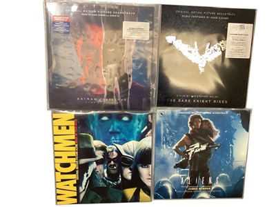 Lot 2206 - Selection of Sci Fi LP Records Movie Sound Tracks including Blade Runner, Mad Max, Alien, The Hitchhikers Gude to the Galaxy, Guardians of the Galaxy, Interstellar, The Matrix, Batman v Superman...