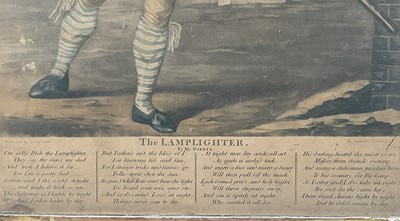 Lot 39 - Handcoloured late 18th century mezzotint "The Map Lighter by Mr Dibdin" published by Carpenter, 60 Spencer Street, London', in glazed frame