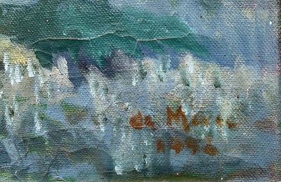 Lot 248 - Rosalie de Meric (1916-1999), oil on canvas, Cedar at Henham, 54.5cm x 49.5cm, in wooden frame.