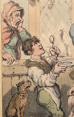Lot 94 - After Rowlandson - 'The Tooth Ache, or Torment & Torture' and 'Hot Goose, Cabbage & Cucumbers', both 25cm x 19cm and framed and glazed (2)