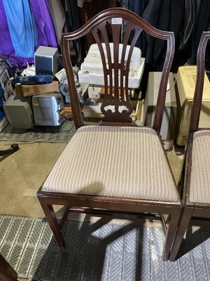 Lot 86 - Pair of nineteenth century mahogany bar back dining chairs, together with another pair of chairs and a single chair (5)