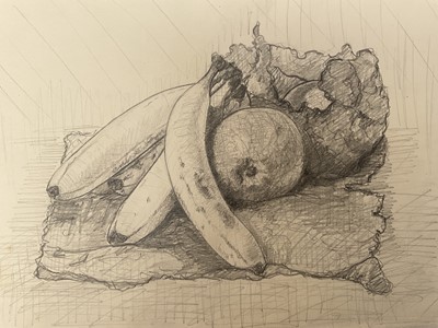Lot 95 - Ron Sims (1944-2014) collection of sketches - preparatory drawings for abstract works and others to include a study of footballers and two landscapes, the largest 23cm x 32cm, approx 25