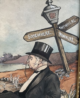 Lot 30 - Harry Rawnsley (early 20th century) set of five early 20th century watercolours of bar room subjects. By repute these illustrations were made for Boys Own magazine
