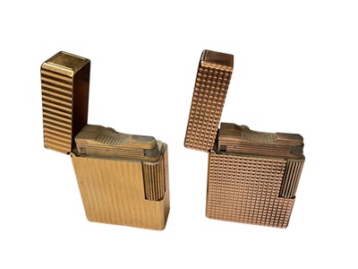 Lot 25 - Two DuPont gold plated lighters