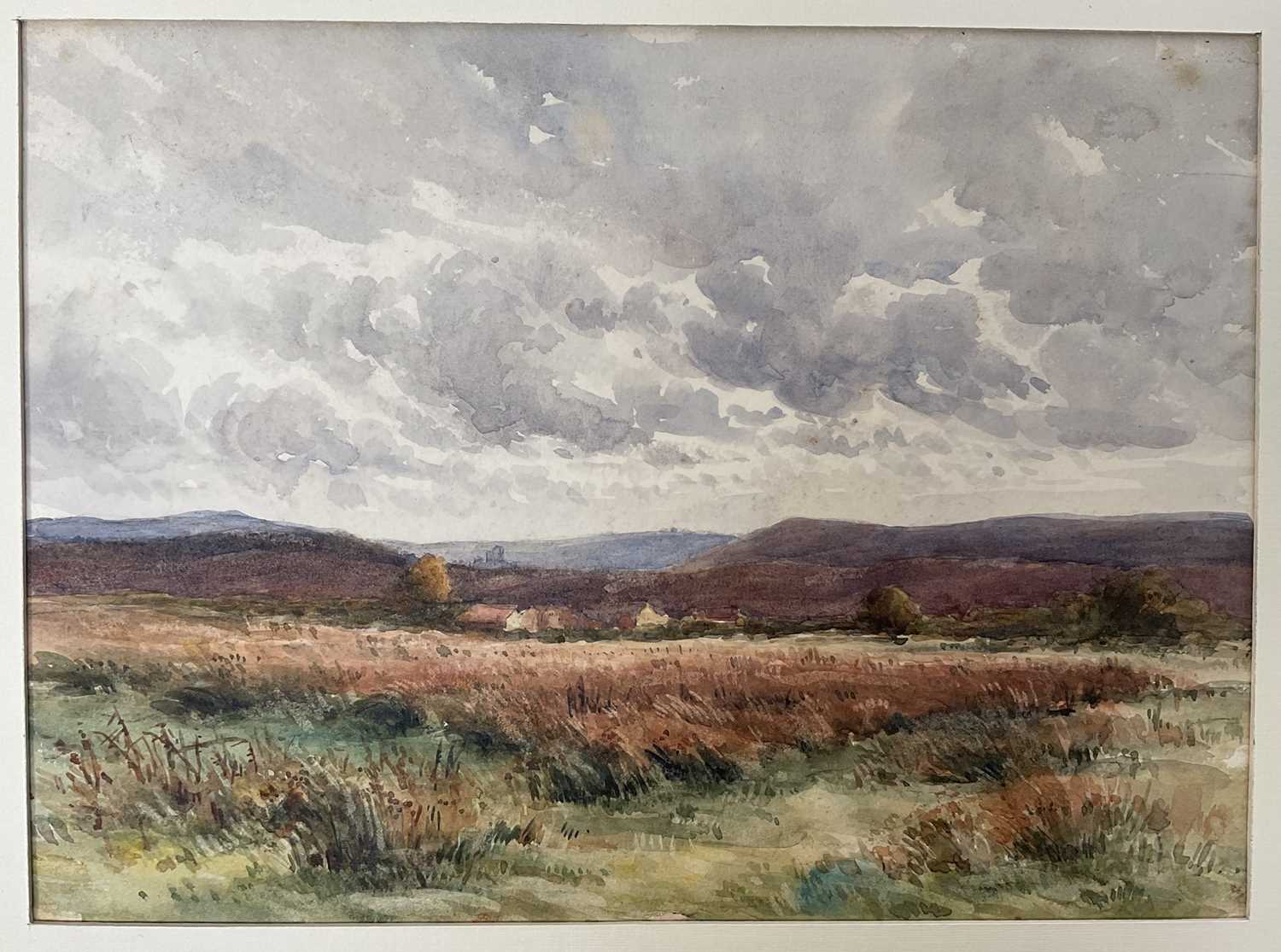 Lot 55 - English School, late 19th/early 20th century watercolour landscape, inscribed 'Palmer' verso,22 x 30cm, with mount unframed
