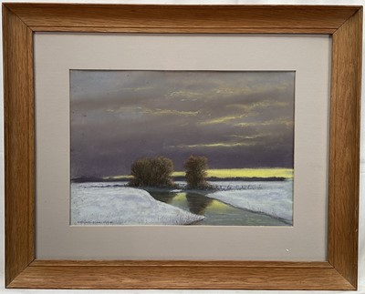 Lot 80 - Edmund Starling (20th Century, East Anglian) pastel - Tranquility, signed, gallery label verso, 26cm x 37cm, glazed frame