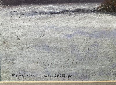 Lot 80 - Edmund Starling (20th Century, East Anglian) pastel - Tranquility, signed, gallery label verso, 26cm x 37cm, glazed frame