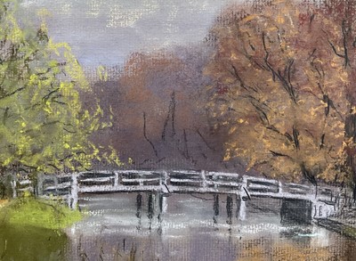 Lot 85 - Edmund Starling (20th Century, East Anglian) pastel - Constable Country, signed, 25cm x 34cm, glazed frame