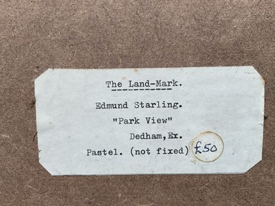 Lot 86 - Edmund Starling (20th Century, East Anglian) pastel - The Landmark, signed and dated '86, glazed frame