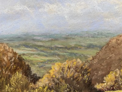 Lot 86 - Edmund Starling (20th Century, East Anglian) pastel - The Landmark, signed and dated '86, glazed frame