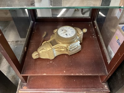 Lot 11 - Antique French gilt metal cartel clock