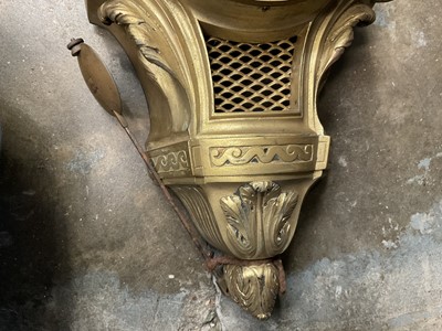 Lot 11 - Antique French gilt metal cartel clock