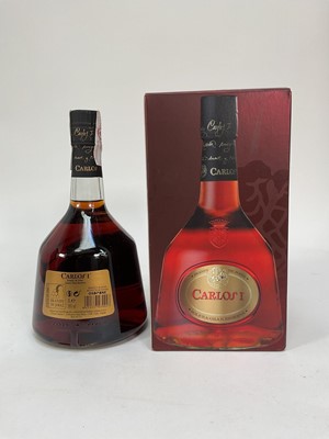 Lot 27 - One bottle, Carlos I, Solera Gran Reserva Brandy de Jerez XO, 38%, 1 litre, boxed