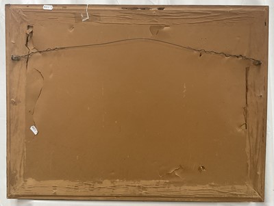 Lot 49 - J. S. Goodall, 1950s gouache - Continental Riverscape, signed, dated '53, 34cm x 52cm, in glazed gilt frame
