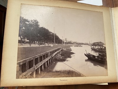 Lot 964 - Edward Hugh Neat - Travel album - China Volume 1898-1902, whilst on the vessel 'H.M.S. Daphne', with pencil and watercolour sketches, photographs of Shanghai, Wei Hai Wei, Nanking and other subj...