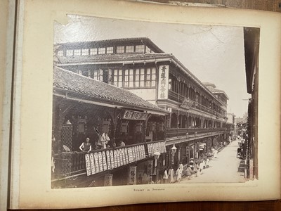 Lot 964 - Edward Hugh Neat - Travel album - China Volume 1898-1902, whilst on the vessel 'H.M.S. Daphne', with pencil and watercolour sketches, photographs of Shanghai, Wei Hai Wei, Nanking and other subj...