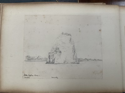 Lot 964 - Edward Hugh Neat - Travel album - China Volume 1898-1902, whilst on the vessel 'H.M.S. Daphne', with pencil and watercolour sketches, photographs of Shanghai, Wei Hai Wei, Nanking and other subj...