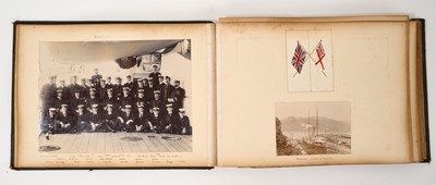 Lot 964 - Edward Hugh Neat - Travel album - China Volume 1898-1902, whilst on the vessel 'H.M.S. Daphne', with pencil and watercolour sketches, photographs of Shanghai, Wei Hai Wei, Nanking and other subj...
