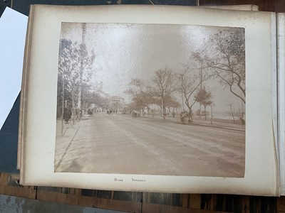 Lot 964 - Edward Hugh Neat - Travel album - China Volume 1898-1902, whilst on the vessel 'H.M.S. Daphne', with pencil and watercolour sketches, photographs of Shanghai, Wei Hai Wei, Nanking and other subj...
