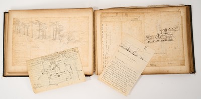 Lot 964 - Edward Hugh Neat - Travel album - China Volume 1898-1902, whilst on the vessel 'H.M.S. Daphne', with pencil and watercolour sketches, photographs of Shanghai, Wei Hai Wei, Nanking and other subj...