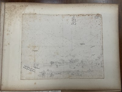 Lot 964 - Edward Hugh Neat - Travel album - China Volume 1898-1902, whilst on the vessel 'H.M.S. Daphne', with pencil and watercolour sketches, photographs of Shanghai, Wei Hai Wei, Nanking and other subj...