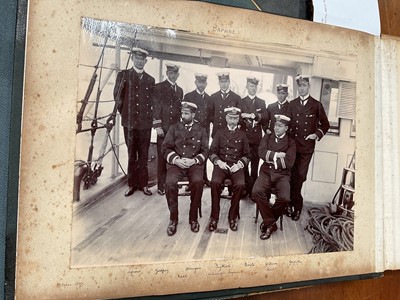 Lot 964 - Edward Hugh Neat - Travel album - China Volume 1898-1902, whilst on the vessel 'H.M.S. Daphne', with pencil and watercolour sketches, photographs of Shanghai, Wei Hai Wei, Nanking and other subj...