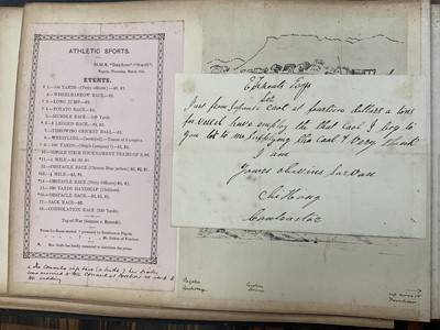 Lot 964 - Edward Hugh Neat - Travel album - China Volume 1898-1902, whilst on the vessel 'H.M.S. Daphne', with pencil and watercolour sketches, photographs of Shanghai, Wei Hai Wei, Nanking and other subj...