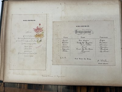 Lot 964 - Edward Hugh Neat - Travel album - China Volume 1898-1902, whilst on the vessel 'H.M.S. Daphne', with pencil and watercolour sketches, photographs of Shanghai, Wei Hai Wei, Nanking and other subj...