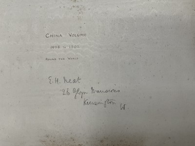 Lot 964 - Edward Hugh Neat - Travel album - China Volume 1898-1902, whilst on the vessel 'H.M.S. Daphne', with pencil and watercolour sketches, photographs of Shanghai, Wei Hai Wei, Nanking and other subj...