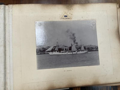 Lot 964 - Edward Hugh Neat - Travel album - China Volume 1898-1902, whilst on the vessel 'H.M.S. Daphne', with pencil and watercolour sketches, photographs of Shanghai, Wei Hai Wei, Nanking and other subj...