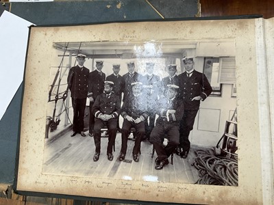 Lot 964 - Edward Hugh Neat - Travel album - China Volume 1898-1902, whilst on the vessel 'H.M.S. Daphne', with pencil and watercolour sketches, photographs of Shanghai, Wei Hai Wei, Nanking and other subj...