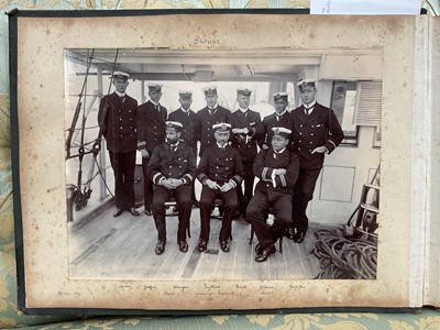 Lot 964 - Edward Hugh Neat - Travel album - China Volume 1898-1902, whilst on the vessel 'H.M.S. Daphne', with pencil and watercolour sketches, photographs of Shanghai, Wei Hai Wei, Nanking and other subj...