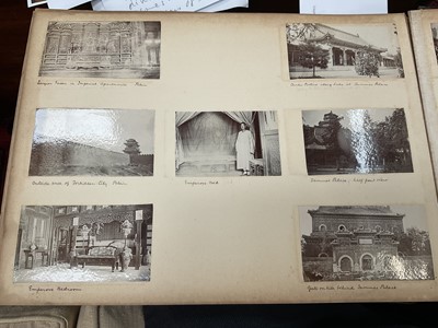 Lot 964 - Edward Hugh Neat - Travel album - China Volume 1898-1902, whilst on the vessel 'H.M.S. Daphne', with pencil and watercolour sketches, photographs of Shanghai, Wei Hai Wei, Nanking and other subj...