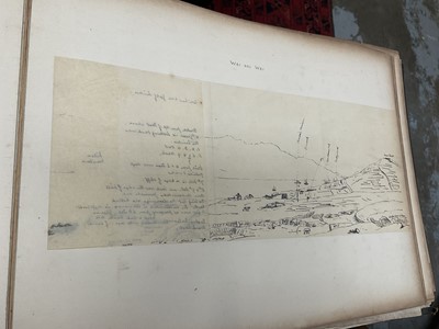 Lot 964 - Edward Hugh Neat - Travel album - China Volume 1898-1902, whilst on the vessel 'H.M.S. Daphne', with pencil and watercolour sketches, photographs of Shanghai, Wei Hai Wei, Nanking and other subj...