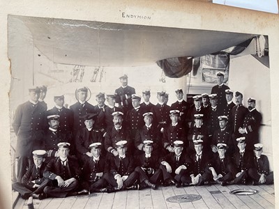 Lot 964 - Edward Hugh Neat - Travel album - China Volume 1898-1902, whilst on the vessel 'H.M.S. Daphne', with pencil and watercolour sketches, photographs of Shanghai, Wei Hai Wei, Nanking and other subj...