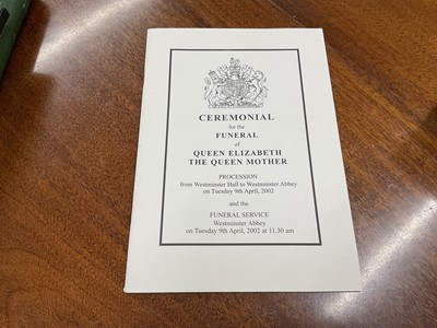 Lot 118 - H.R.H. The Duke of Edinburgh ,A Short Service of Prayer and Reflection following his death held at The Private Chapel, Windsor Castle and Ceremonial for the Funeral of H.M.Queen Elizabeth The Que...