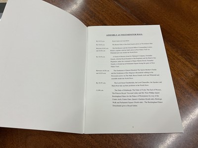 Lot 118 - H.R.H. The Duke of Edinburgh ,A Short Service of Prayer and Reflection following his death held at The Private Chapel, Windsor Castle and Ceremonial for the Funeral of H.M.Queen Elizabeth The Que...